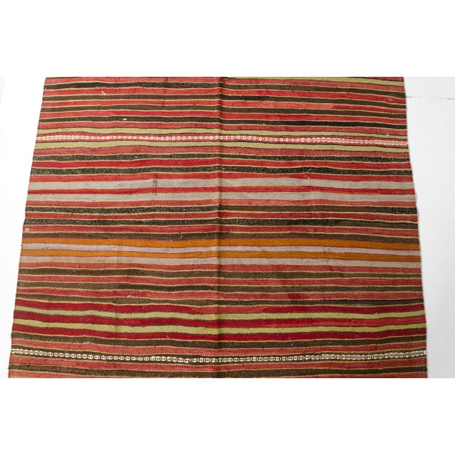 Mid 20th Century Handwoven Striped Tribal Runner For Sale - Image 6 of 10