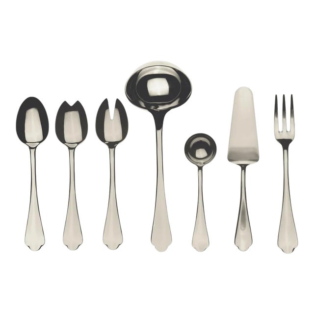 Mepra Dolce Vita 7-Piece Serving Set, Mirror Champagne For Sale