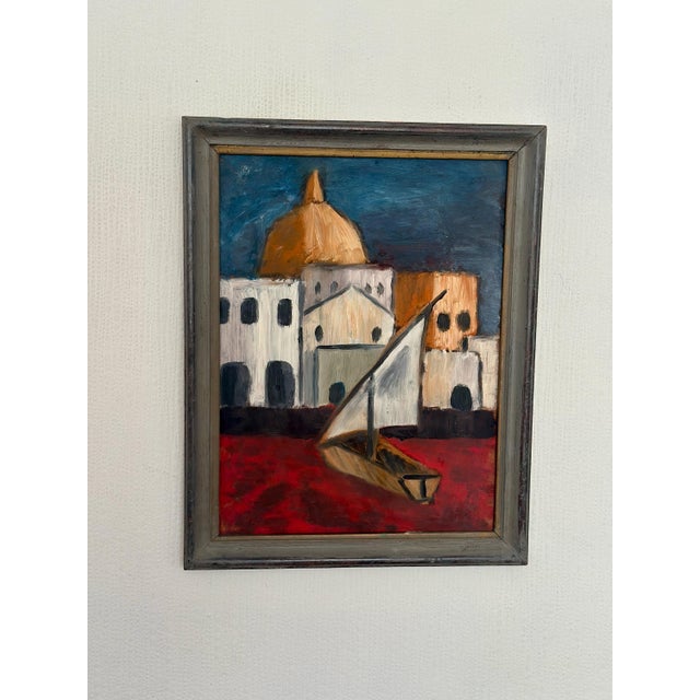 Mid-Century Modern Malte Nyberg Tolf, Southern Motif, 1960s, Oil on Panel, Framed For Sale - Image 3 of 14