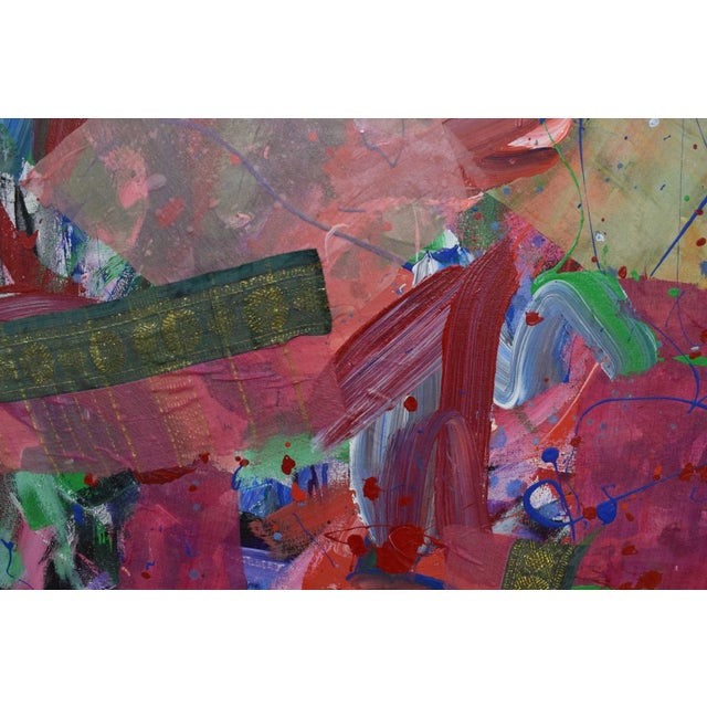 Joseph M. Glasco (1925 - 1996) Oil and Collage on Canvas, #34, DTD 1985 For Sale - Image 12 of 14