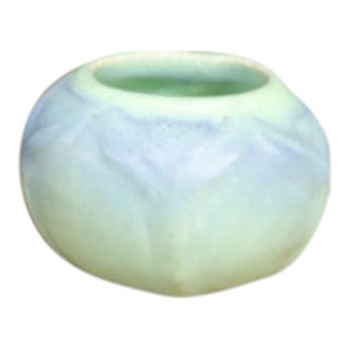 Van Briggle Floral Vase, Blue Green Matte Glaze, Arts & Crafts For Sale