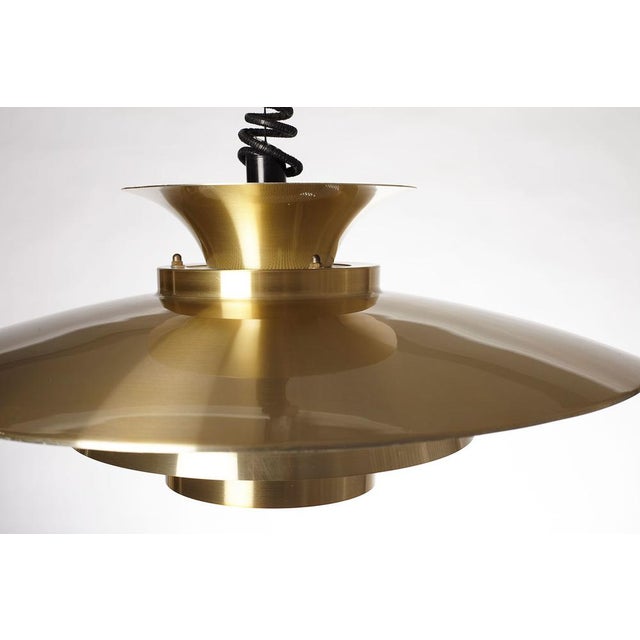 Mid-Century Modern Mid-Century Brass Pendant Light, Denmark, 1980s For Sale - Image 3 of 12