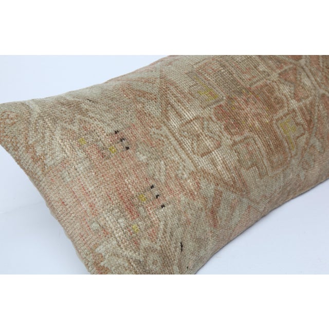 Decorative Muted Tones Vintage Rug Lumbar Cushion Pillow Cover -16'' X 29'' For Sale - Image 9 of 9