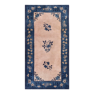 Special Beige Ground Color With Delicate Floral Pattern Antique Chinese Peking Rug