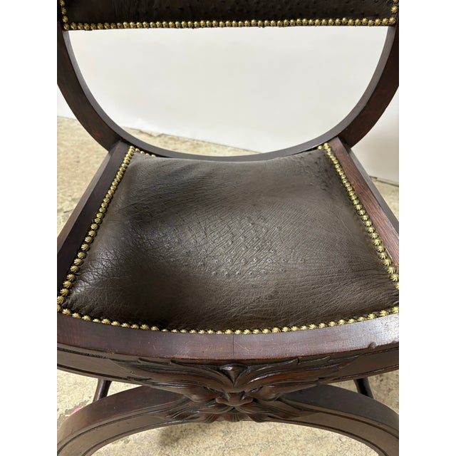 Gothic Late 19th Century Renaissance Revival Lion Motif Arm Chair For Sale - Image 3 of 10
