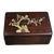 Huali Rosewood Box Inlaid With Hardstone Bird Motif For Sale