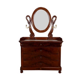 Small Early 19th Century Restoration Period Psyche Commode For Sale
