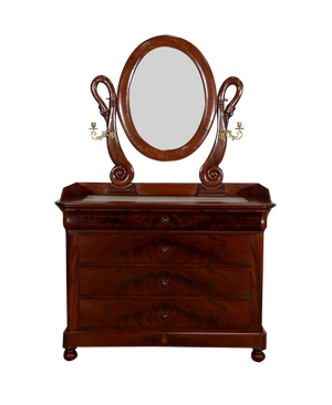 Small Early 19th Century Restoration Period Psyche Commode