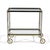 Hollywood Regency Mid 20th Century Brass and Chrome Serving Cart For Sale - Image 3 of 11