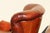 Pair of 1990s Henredon Churchill Tufted Distressed Brown Leather Club Chairs For Sale - Image 9 of 18