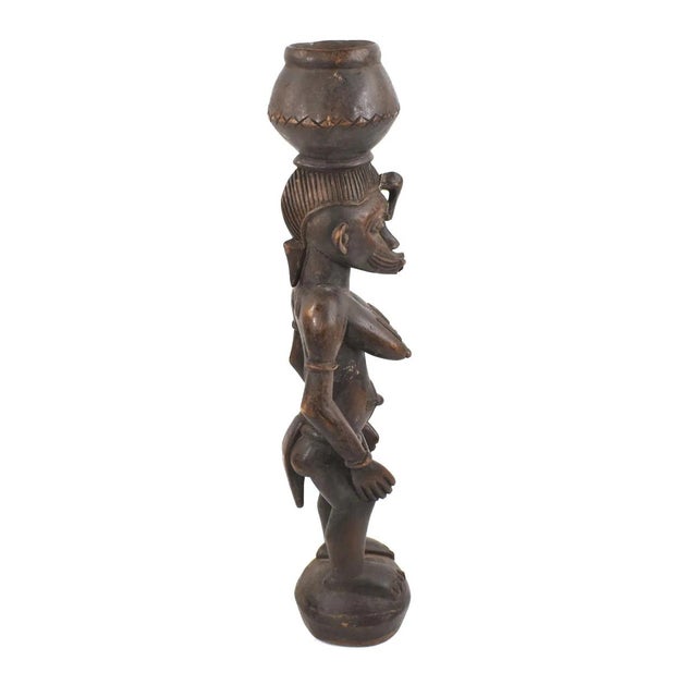 Dark Gray Early 20th Century Senufo Bowl Bearer Figure Côte d'Ivoire For Sale - Image 8 of 8