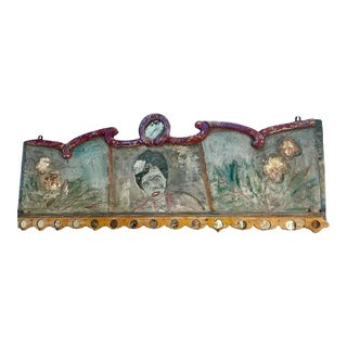Vintage Parisian Carnival Wood Panel For Sale