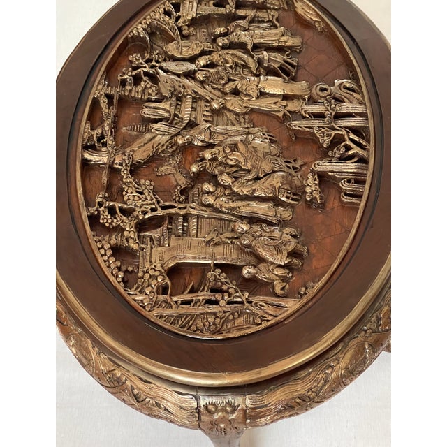 Reduced- Gorgeous Antique Chinese Chinoiserie Carved Coffee Table For Sale - Image 4 of 7