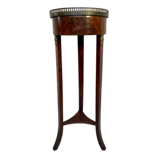 Antique French Louis XVI Style Walnut Bouillotte Side Table, 1800s For Sale