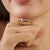 Violet Handcrafted Multi-Gemstone Sunflower Ring in Solid Sterling Silver, Size 7.5 For Sale - Image 8 of 16