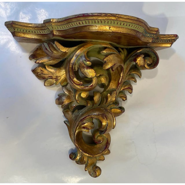 Neoclassical Vintage Neoclassical Gold Wall Corbel For Sale - Image 3 of 9
