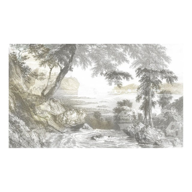 13 River Sepia Gray Wallcovering by Roberto Miniati for Officinarkitettura For Sale