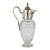 Late 19th Century Victorian Crystal Pitcher With Sterling Silver Mounted Collar and Hinged Lid, United Kingdom For Sale