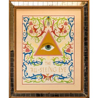 "The All-Seeing Eye" Watercolor For Sale