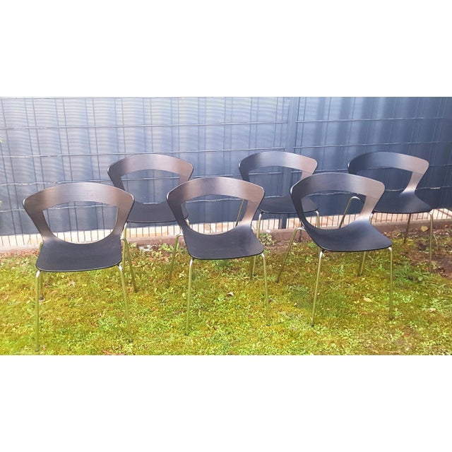2000 - 2009 Scandinavian Stackable Dining Chairs by Susanne Gronlund, Set of 6 For Sale - Image 5 of 7