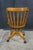 Mid Century Oak Bentwood Windsor Barrel Back Swivel Bankers Office Desk Chair For Sale - Image 10 of 18