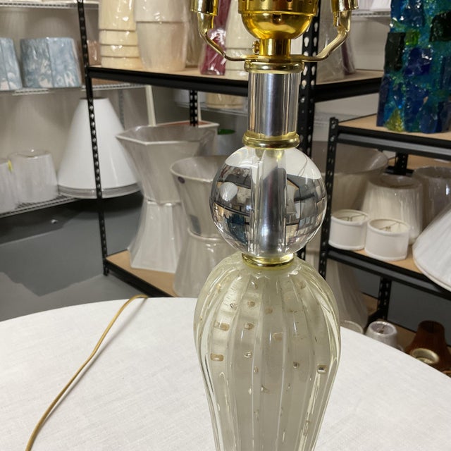 1960s Mid-Century Modern Exquiste Venetian Glass Lamp - a Pair For Sale In West Palm - Image 6 of 12