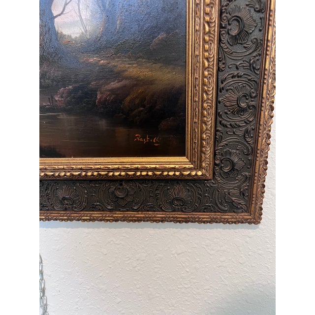 Antique Italian Landscape Oil Painting Signed Rastelli European School For Sale - Image 4 of 14