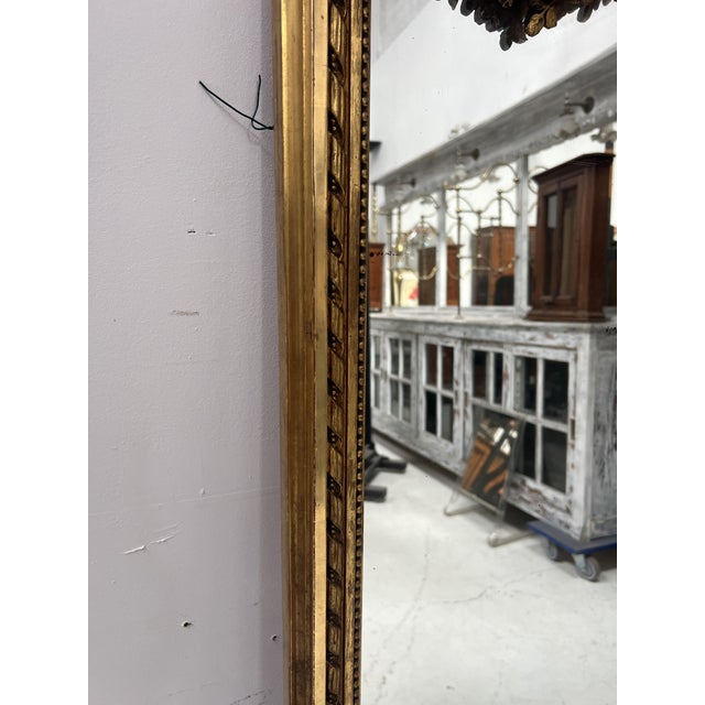 Louis XVI Style Console and Interior Mirror in Gilded Wood, Set of 2 For Sale - Image 10 of 18