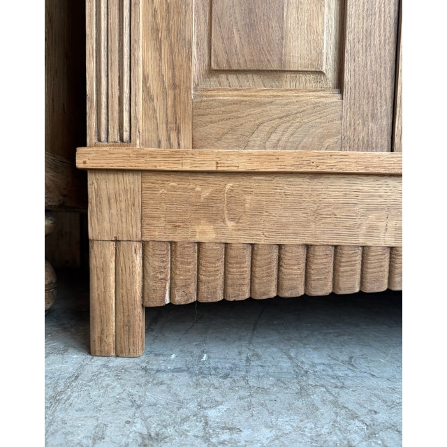 Large Art Deco Oak Wardrobe, 1930s For Sale - Image 9 of 17