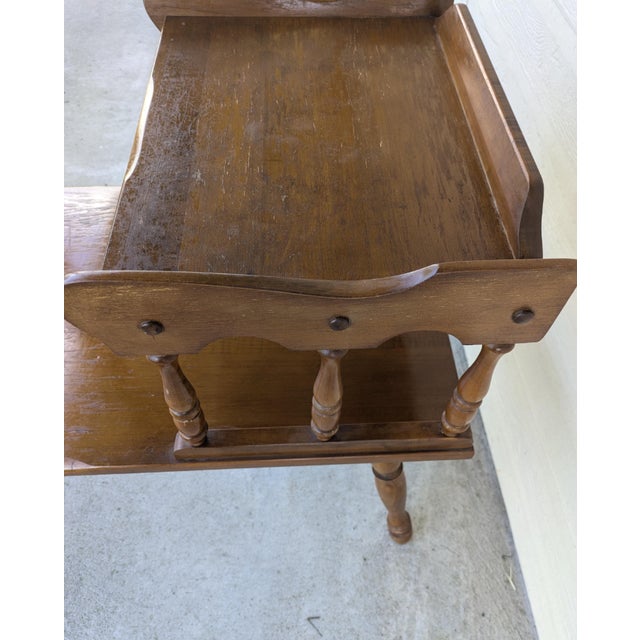 1980s Vintage Mid-Century Tiered End Table/Side Table For Sale - Image 5 of 9