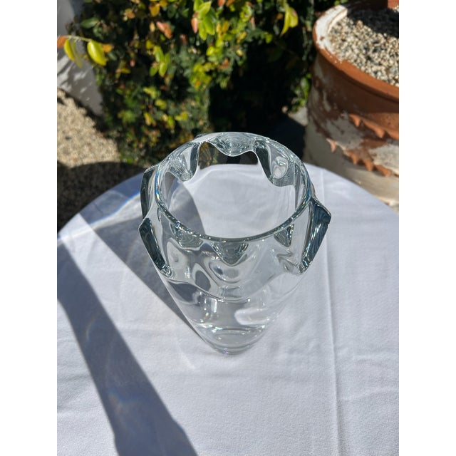 Orrefors Vintage Orrefors “Bogaska” Crystal Vase For Sale - Image 4 of 13