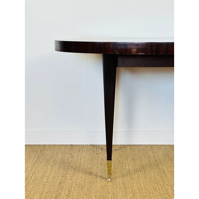 Art Deco Oval Rosewood Dining Table, France, 1940s For Sale - Image 9 of 13