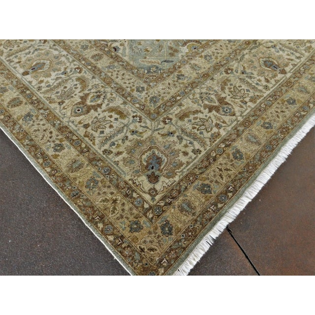 Coastal Early 21st Century Vintage Hand Knotted Rug 11'9"x 15'8" For Sale - Image 3 of 13