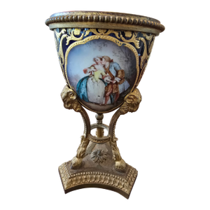 Antique Signed Sevres Style French Bronze Centerpiece