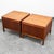 Mid Century Modern End Side Tables Walnut Storage Nightstands Pair Cabinet MCM For Sale In Sacramento - Image 6 of 10