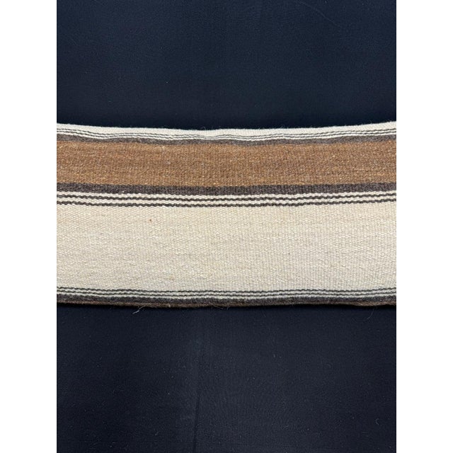 Contemporary Turkish Hemp Pillow Cushion Natural Beige Brown Cushion Cover 14x40 For Sale - Image 3 of 4