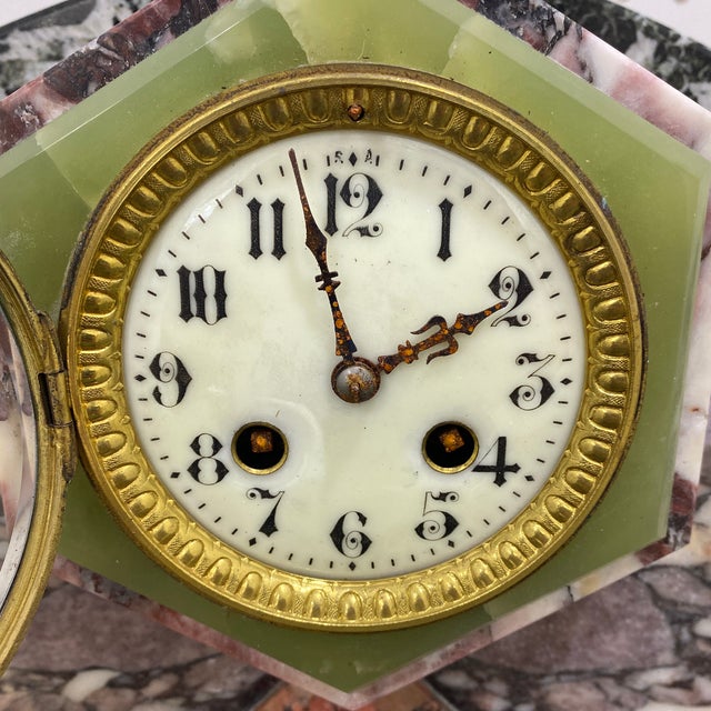 1920s French Art Deco French Mantle Clock For Sale In Atlanta - Image 6 of 12