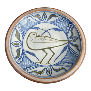 Contemporary Bird Stoneware Pottery Bowl