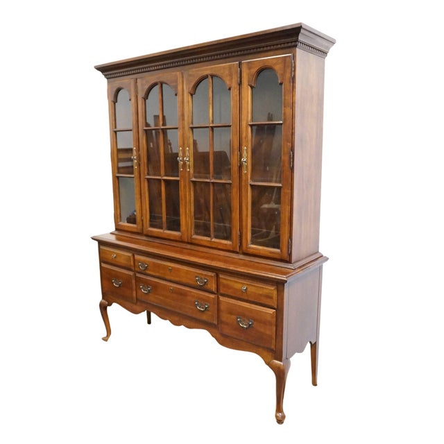 MOUNT VERNON FURNITURE Co. Solid Cherry Traditional Style 62" Buffet w. China Cabinet 100-560 77.25" High 62" Wide 19"...