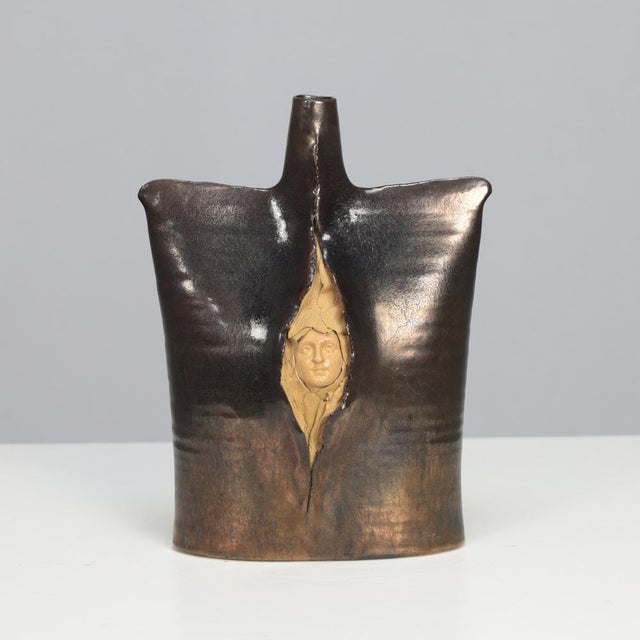 Sculptural Ceramic Vase by Tl, 1970s For Sale - Image 6 of 6