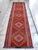 1960s Turkish Runner Rug. Hand-Knotted Tribal Red, Pink Color Hallway Rug, Kitchen Decor - 2′10" × 12′1" For Sale - Image 4 of 16