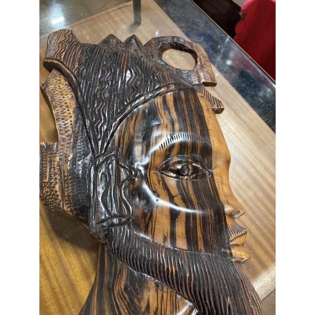 Large African Wedding Masks, 1950s, Set of 2 For Sale - Image 9 of 14