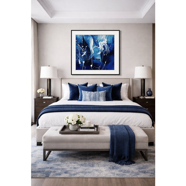 "Waves 2" Modern Expressionist Limited Edition Art Print (Of Acrylic on Canvas Painting) by Shabs Beigh For Sale - Image 4 of 5