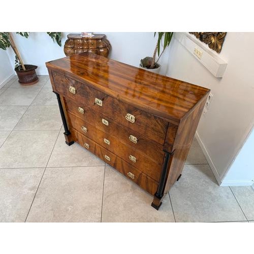 Antique Biedermeier Writing Desk in Walnut For Sale - Image 14 of 16