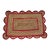 Scallop Jute Doormat in Red For Sale