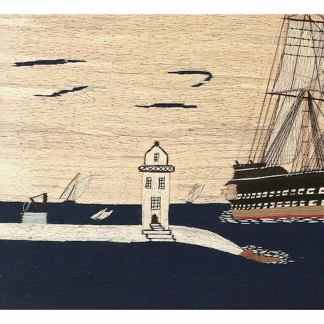 Sailor's Woolwork of Royal Navy Second Rate Battleship Coming Into Port For Sale - Image 4 of 11