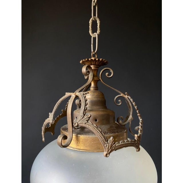 Metal Vintage Pendant Lights, 1960s, Set of 2 For Sale - Image 7 of 13