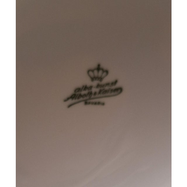 Brown Mid-Century German Table Lamp with Porcelain Base from Alboth & Kaiser and Fabric Shade from Lamplove, 1950s For Sale - Image 8 of 10