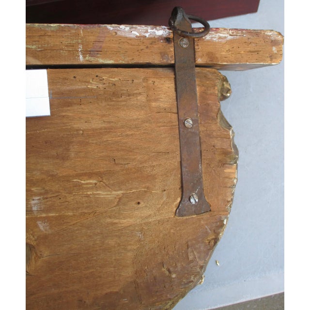 Italian Gilt Carved Wood Wall Console Early 20th For Sale - Image 10 of 11