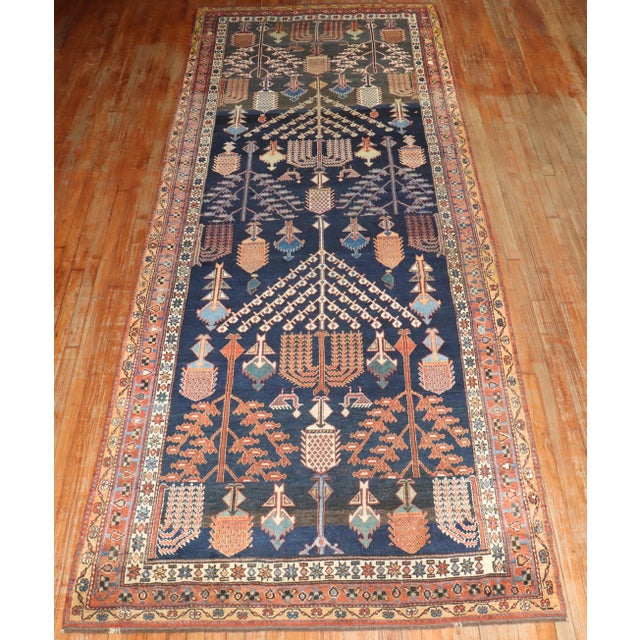 Early 20th Century Zabihi Collection Tribal Persian Weeping Willow Tree Gallery Rug - 5' x 13'2" For Sale In New York - Image 6 of 10